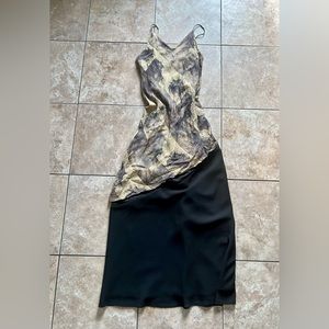 Vintage 90s Floor Length Tiered Prom Gown